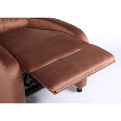 Πολυθρόνα Ανακλινόμενη ArteLibre TUREIS Καφέ Βελούδο 68x86x99cm - Hippiehome.gr