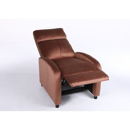 Πολυθρόνα Ανακλινόμενη ArteLibre TUREIS Καφέ Βελούδο 68x86x99cm - Hippiehome.gr
