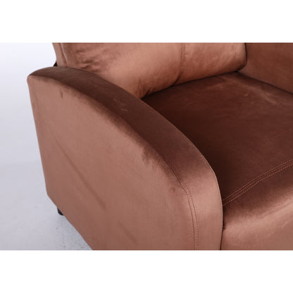 Πολυθρόνα Ανακλινόμενη ArteLibre TUREIS Καφέ Βελούδο 68x86x99cm - Hippiehome.gr