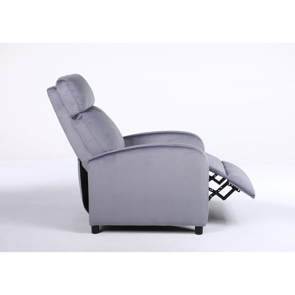 Πολυθρόνα Ανακλινόμενη ArteLibre TUREIS Γκρι Βελούδο 68x86x99cm - Hippiehome.gr