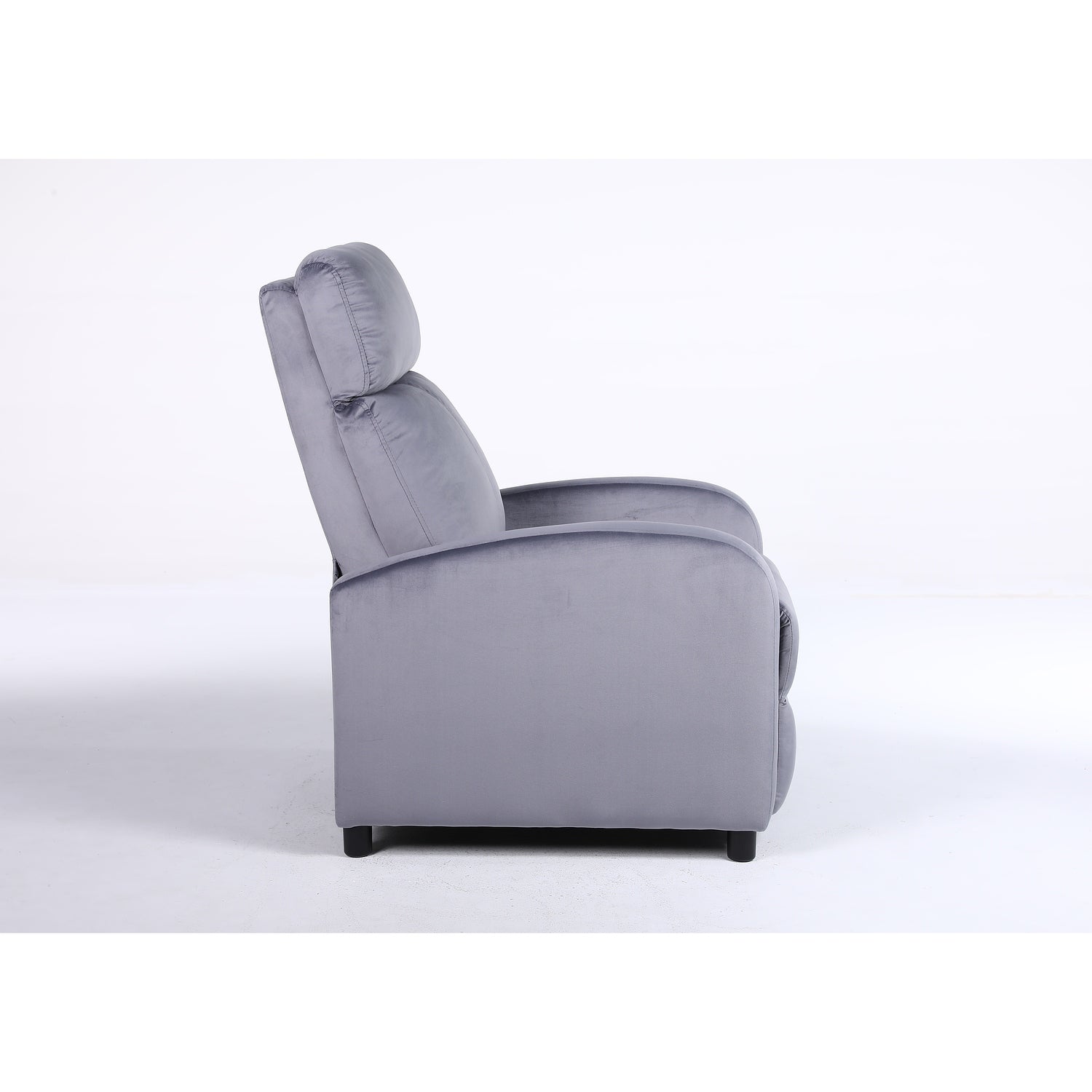 Πολυθρόνα Ανακλινόμενη ArteLibre TUREIS Γκρι Βελούδο 68x86x99cm - Hippiehome.gr