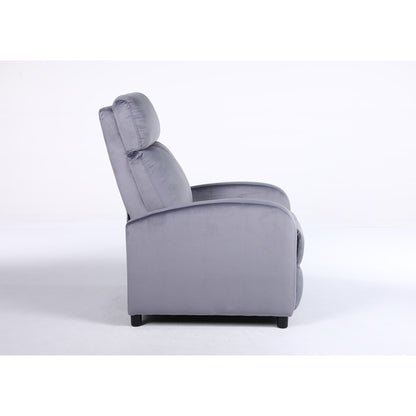 Πολυθρόνα Ανακλινόμενη ArteLibre TUREIS Γκρι Βελούδο 68x86x99cm - Hippiehome.gr