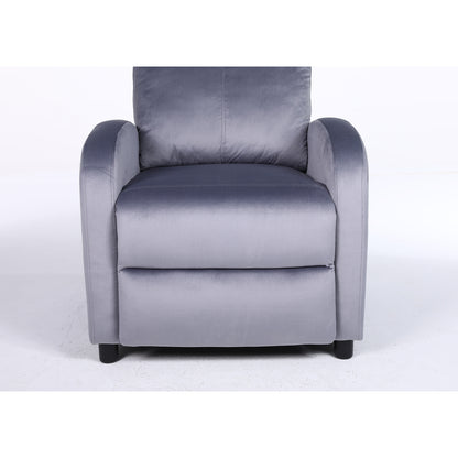 Πολυθρόνα Ανακλινόμενη ArteLibre TUREIS Γκρι Βελούδο 68x86x99cm - Hippiehome.gr