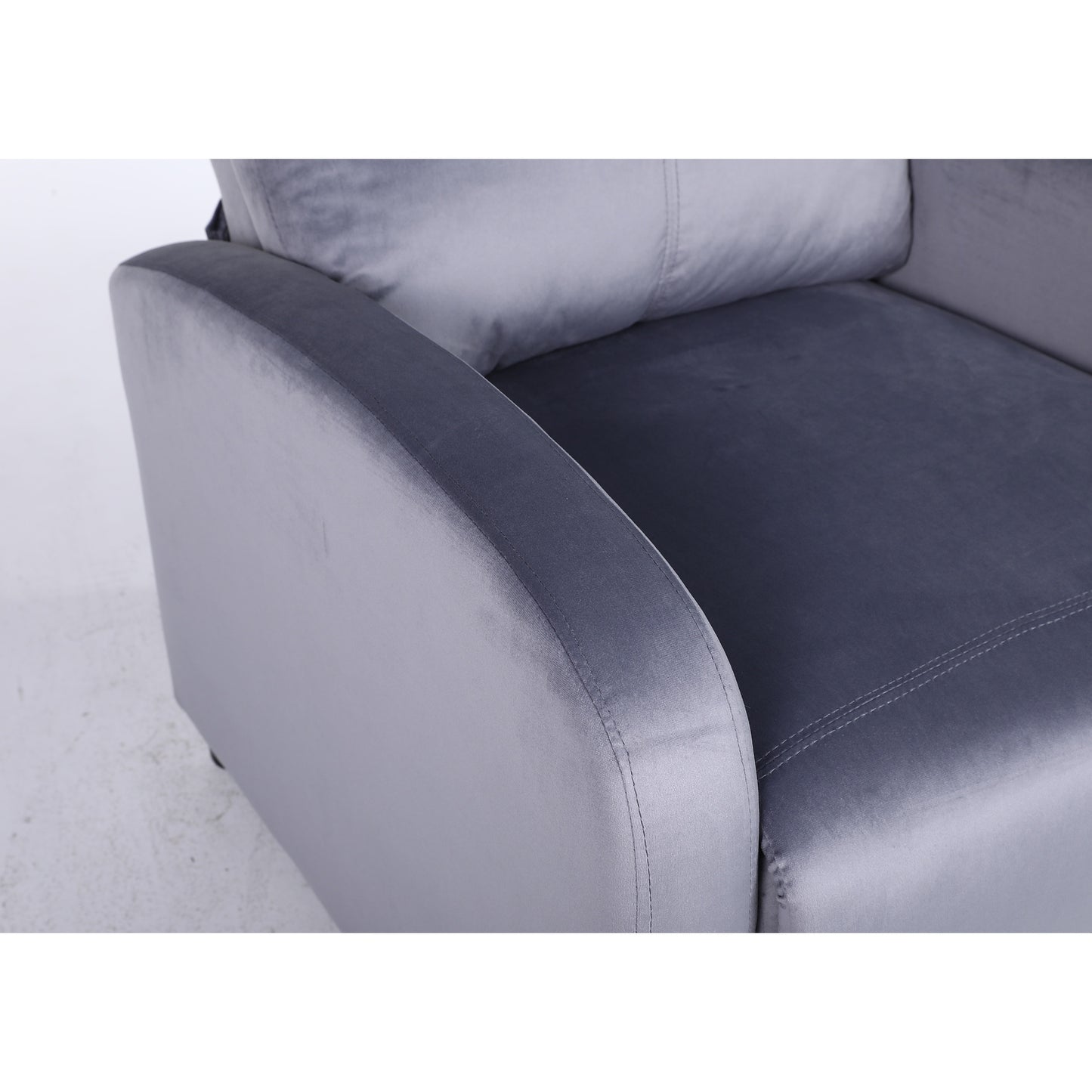 Πολυθρόνα Ανακλινόμενη ArteLibre TUREIS Γκρι Βελούδο 68x86x99cm - Hippiehome.gr