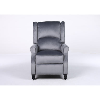 Πολυθρόνα Ανακλινόμενη ArteLibre MARKEB Γκρι Βελούδο 72x84x97cm - Hippiehome.gr