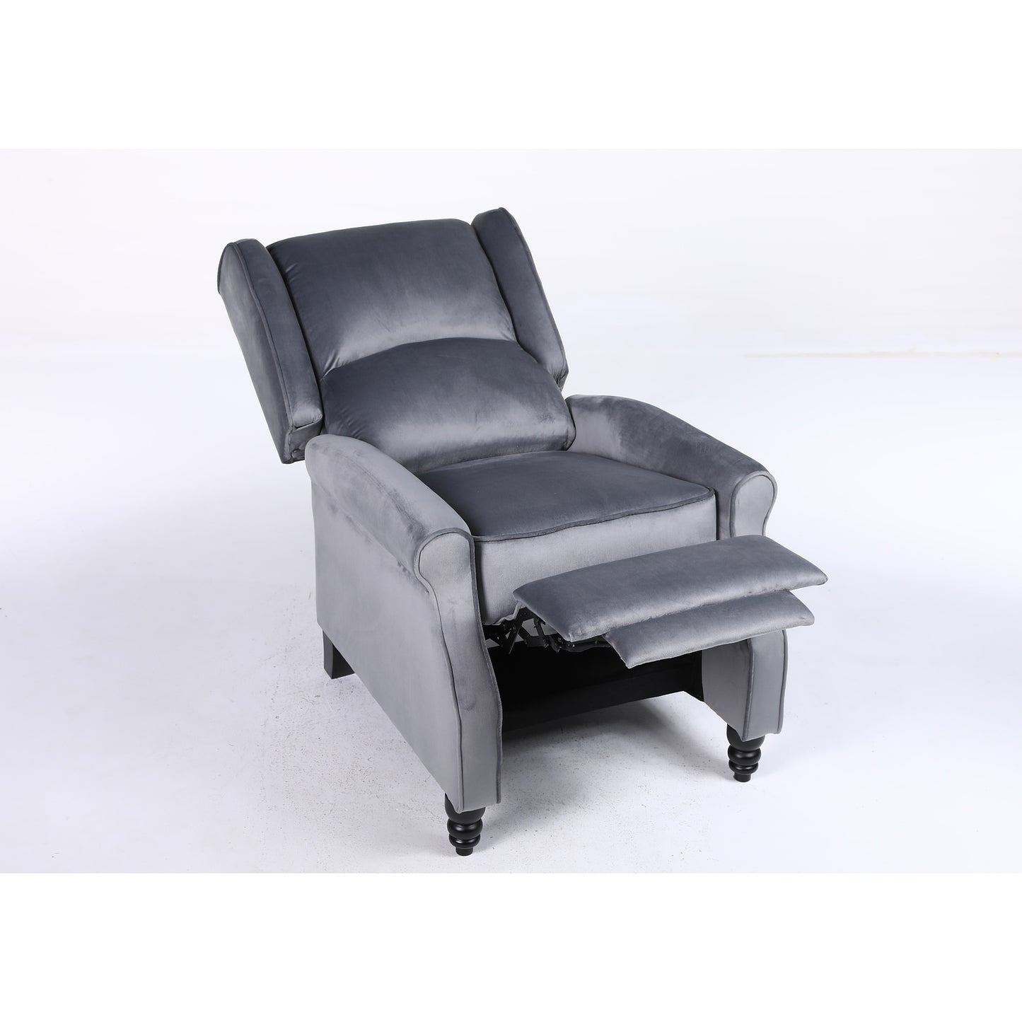 Πολυθρόνα Ανακλινόμενη ArteLibre MARKEB Γκρι Βελούδο 72x84x97cm - Hippiehome.gr