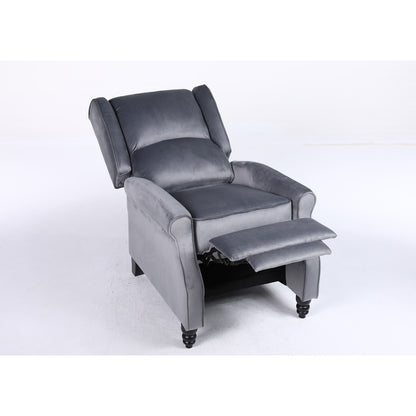 Πολυθρόνα Ανακλινόμενη ArteLibre MARKEB Γκρι Βελούδο 72x84x97cm - Hippiehome.gr