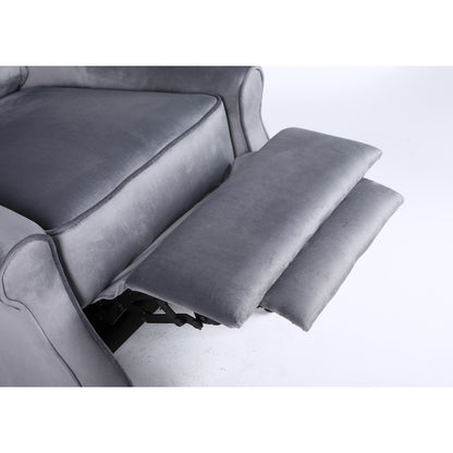 Πολυθρόνα Ανακλινόμενη ArteLibre MARKEB Γκρι Βελούδο 72x84x97cm - Hippiehome.gr