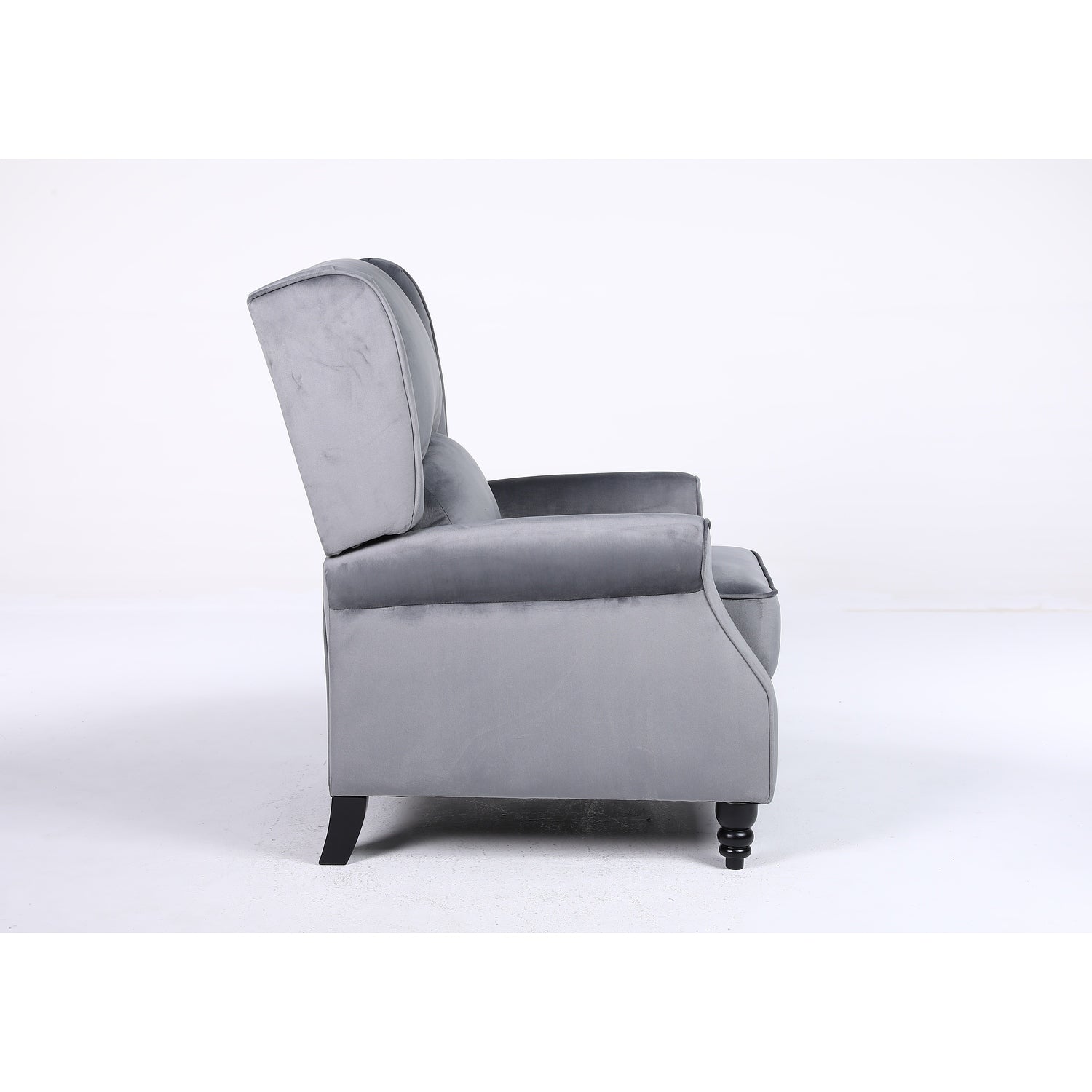 Πολυθρόνα Ανακλινόμενη ArteLibre MARKEB Γκρι Βελούδο 72x84x97cm - Hippiehome.gr