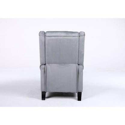Πολυθρόνα Ανακλινόμενη ArteLibre MARKEB Γκρι Βελούδο 72x84x97cm - Hippiehome.gr