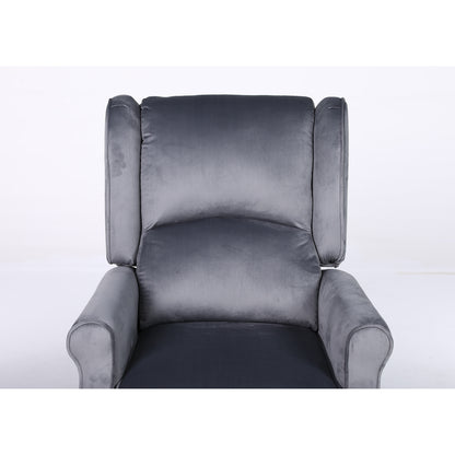 Πολυθρόνα Ανακλινόμενη ArteLibre MARKEB Γκρι Βελούδο 72x84x97cm - Hippiehome.gr