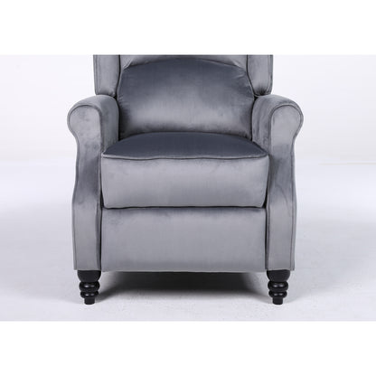 Πολυθρόνα Ανακλινόμενη ArteLibre MARKEB Γκρι Βελούδο 72x84x97cm - Hippiehome.gr