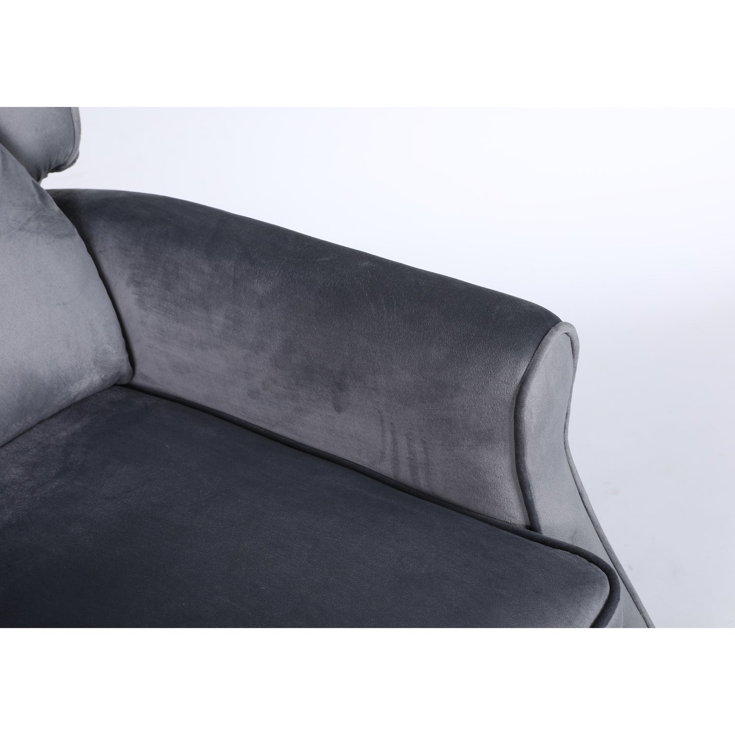 Πολυθρόνα Ανακλινόμενη ArteLibre MARKEB Γκρι Βελούδο 72x84x97cm - Hippiehome.gr