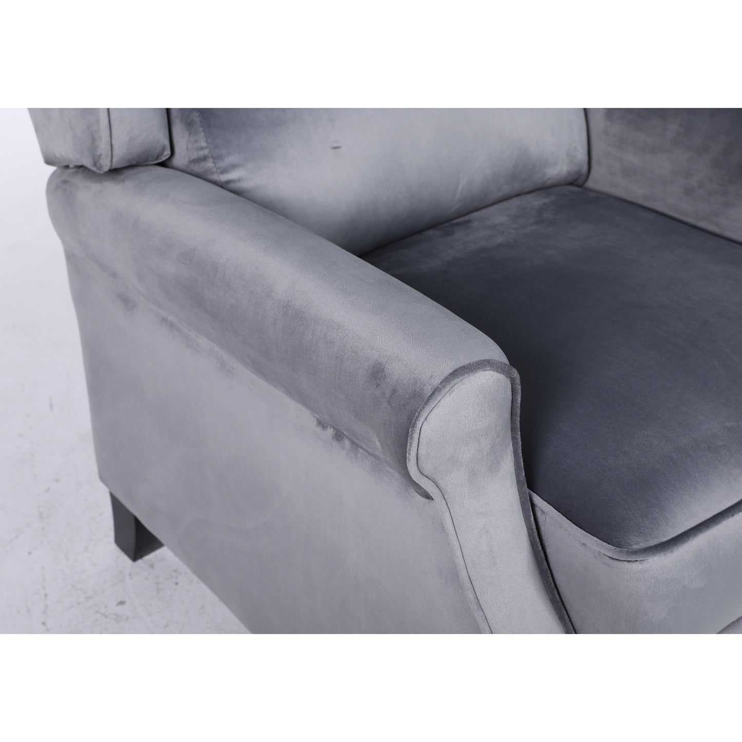 Πολυθρόνα Ανακλινόμενη ArteLibre MARKEB Γκρι Βελούδο 72x84x97cm - Hippiehome.gr