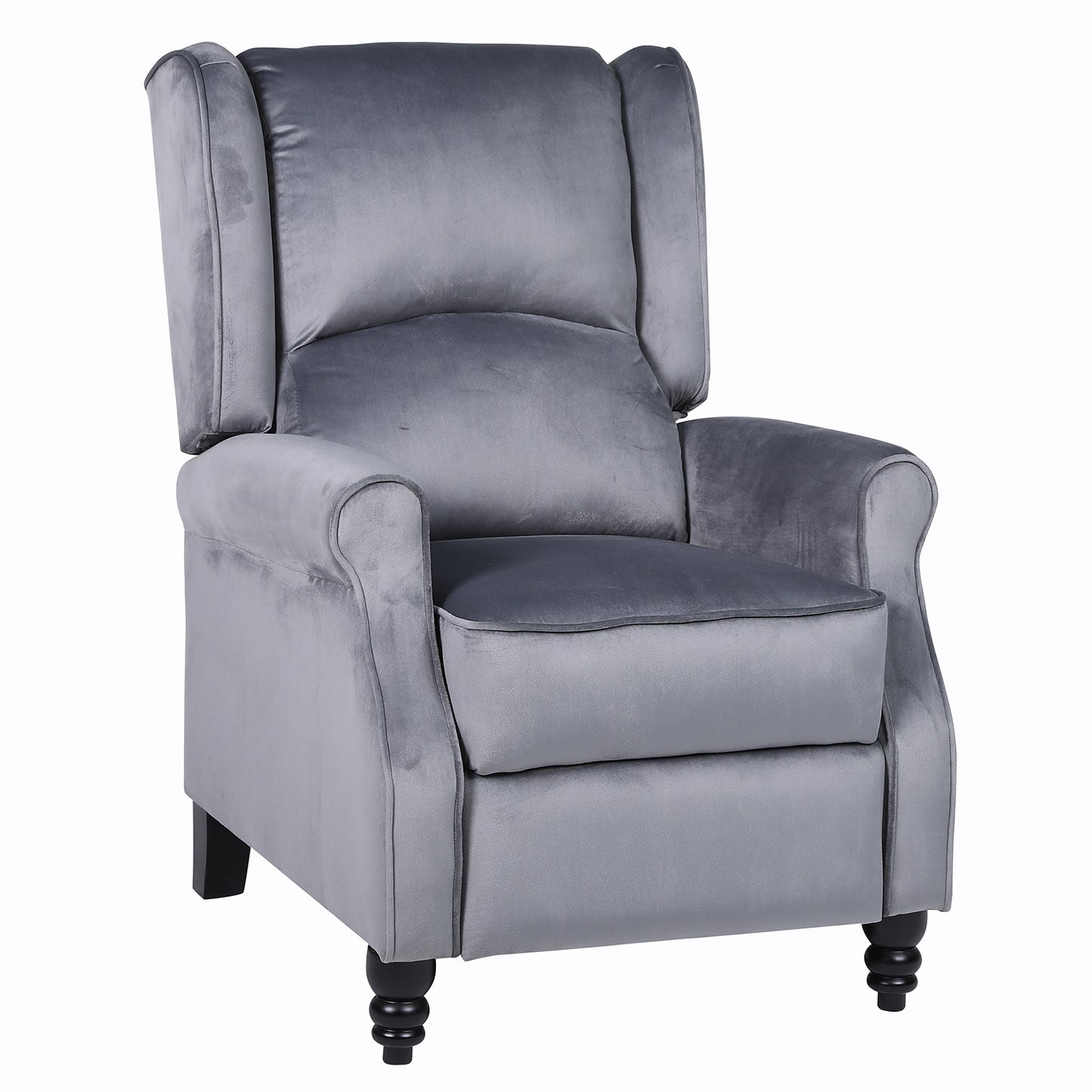 Πολυθρόνα Ανακλινόμενη ArteLibre MARKEB Γκρι Βελούδο 72x84x97cm - Hippiehome.gr