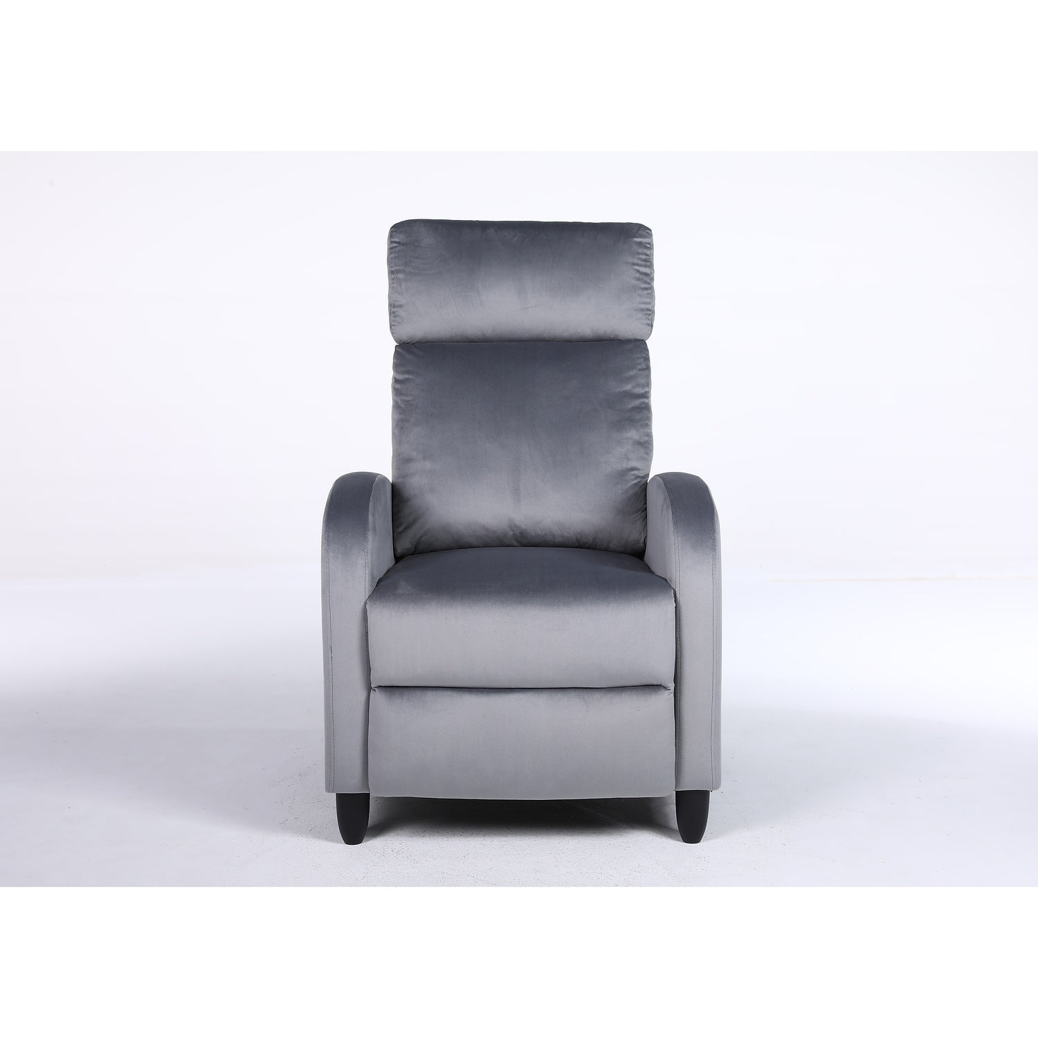 Πολυθρόνα Ανακλινόμενη ArteLibre ATRIA Γκρι Βελούδο 67.5x90x104cm - Hippiehome.gr