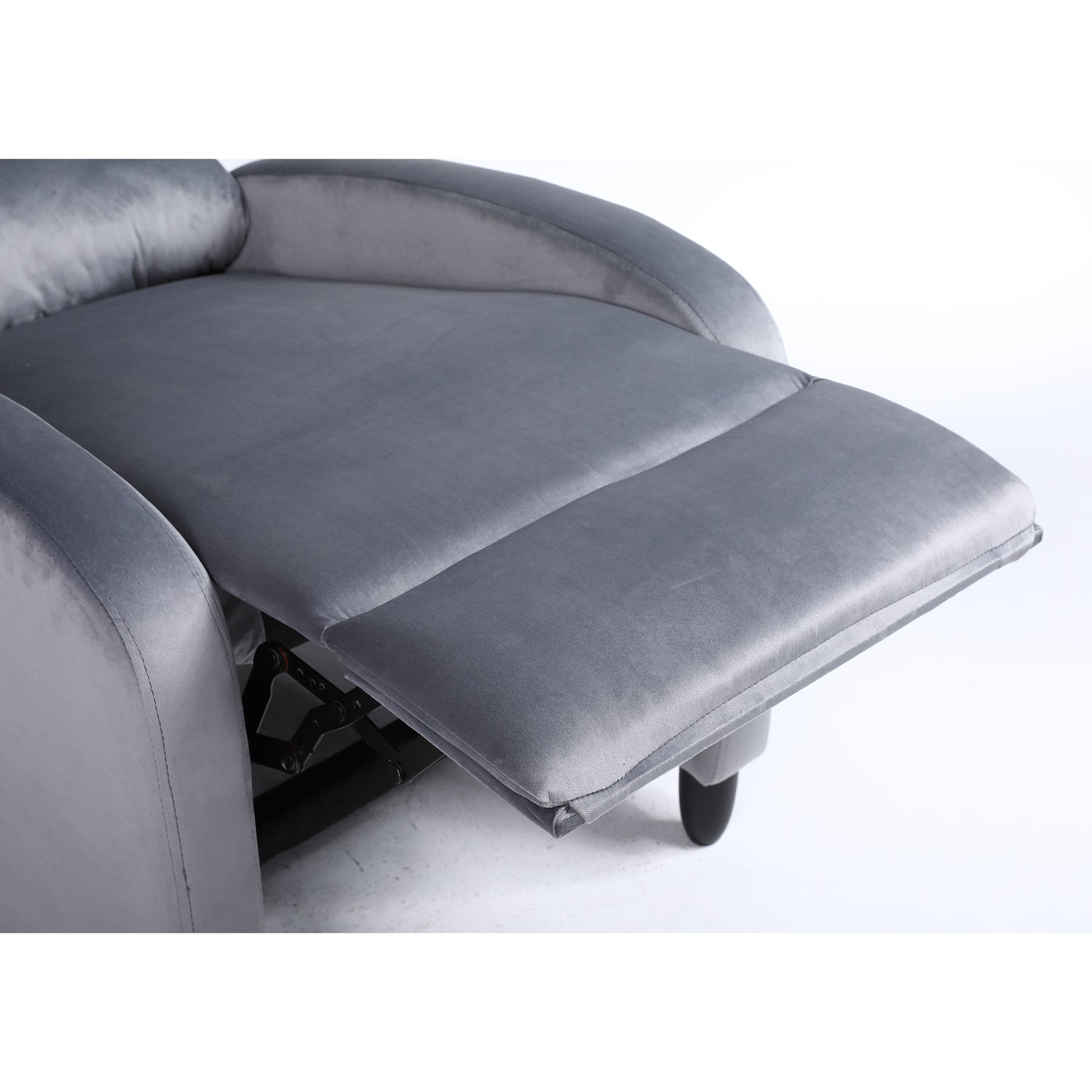 Πολυθρόνα Ανακλινόμενη ArteLibre ATRIA Γκρι Βελούδο 67.5x90x104cm - Hippiehome.gr