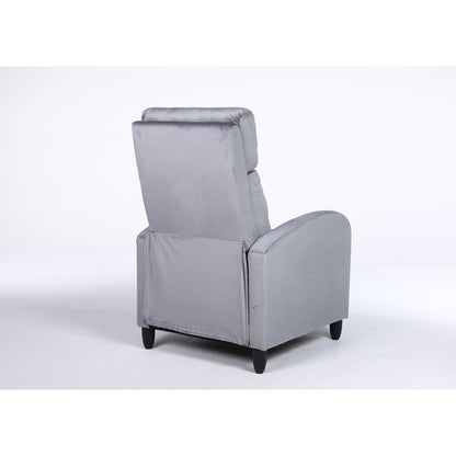 Πολυθρόνα Ανακλινόμενη ArteLibre ATRIA Γκρι Βελούδο 67.5x90x104cm - Hippiehome.gr