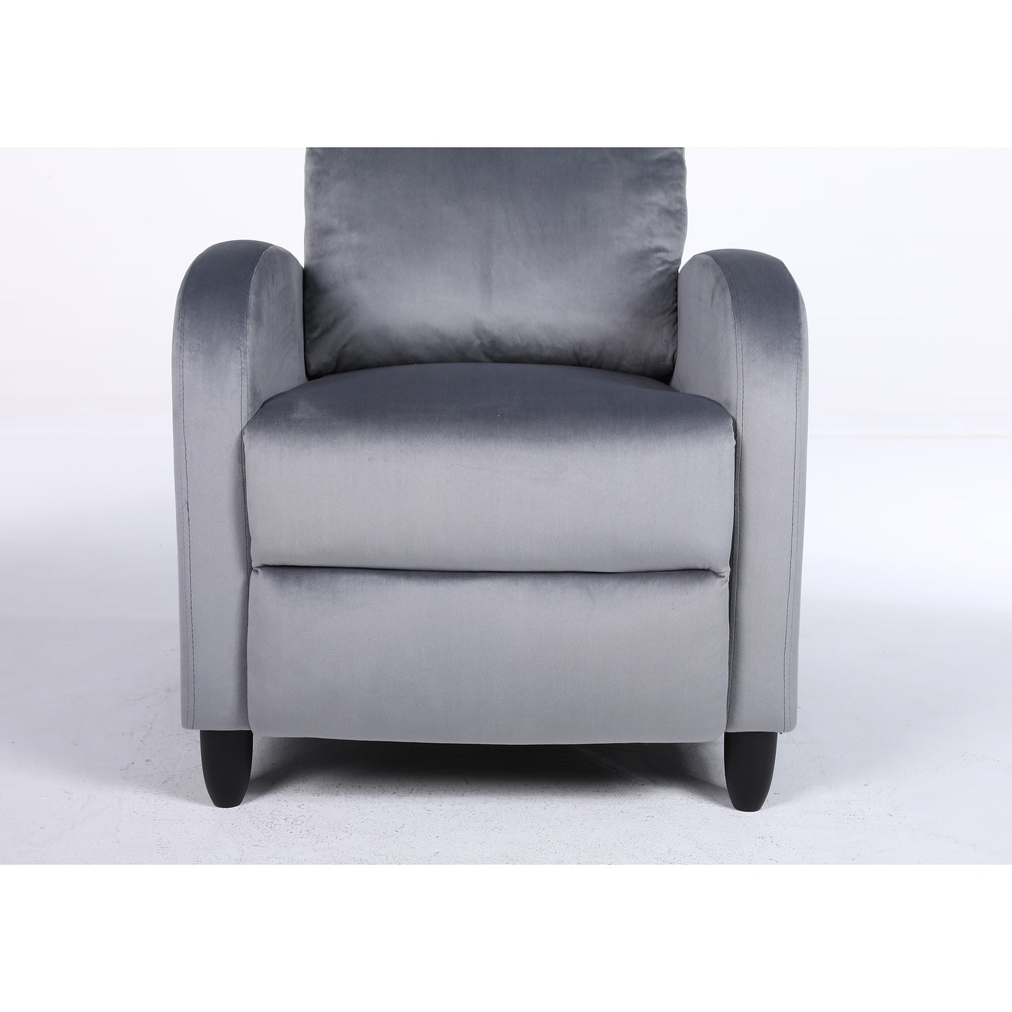 Πολυθρόνα Ανακλινόμενη ArteLibre ATRIA Γκρι Βελούδο 67.5x90x104cm - Hippiehome.gr