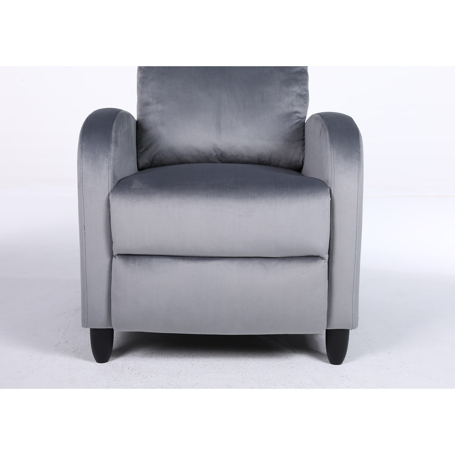 Πολυθρόνα Ανακλινόμενη ArteLibre ATRIA Γκρι Βελούδο 67.5x90x104cm - Hippiehome.gr