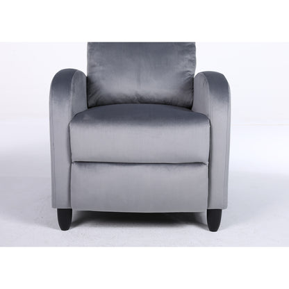 Πολυθρόνα Ανακλινόμενη ArteLibre ATRIA Γκρι Βελούδο 67.5x90x104cm - Hippiehome.gr