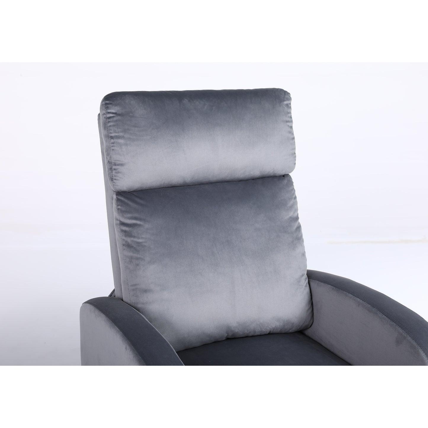 Πολυθρόνα Ανακλινόμενη ArteLibre ATRIA Γκρι Βελούδο 67.5x90x104cm - Hippiehome.gr
