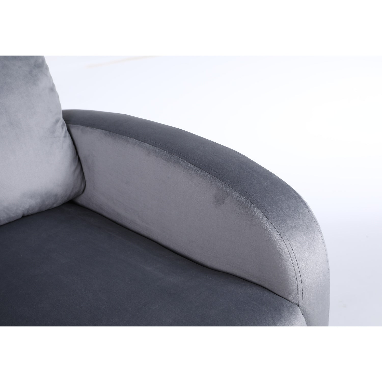 Πολυθρόνα Ανακλινόμενη ArteLibre ATRIA Γκρι Βελούδο 67.5x90x104cm - Hippiehome.gr