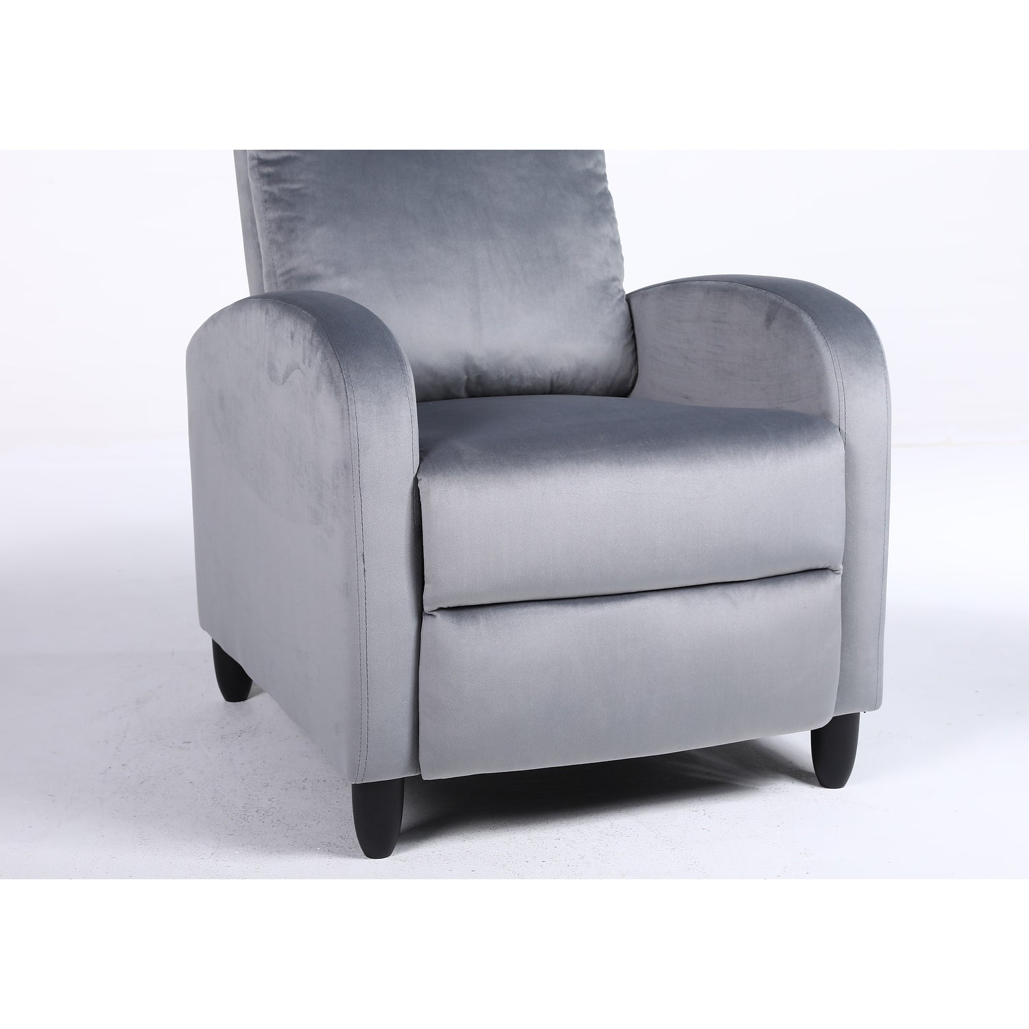Πολυθρόνα Ανακλινόμενη ArteLibre ATRIA Γκρι Βελούδο 67.5x90x104cm - Hippiehome.gr