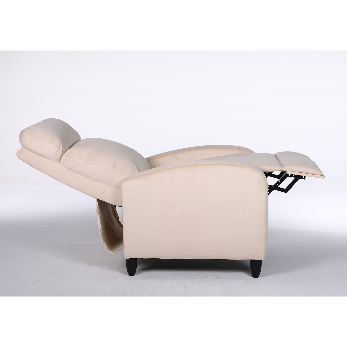 Πολυθρόνα Ανακλινόμενη ArteLibre ATRIA Εκρού Βελούδο 67.5x90x104cm - Hippiehome.gr