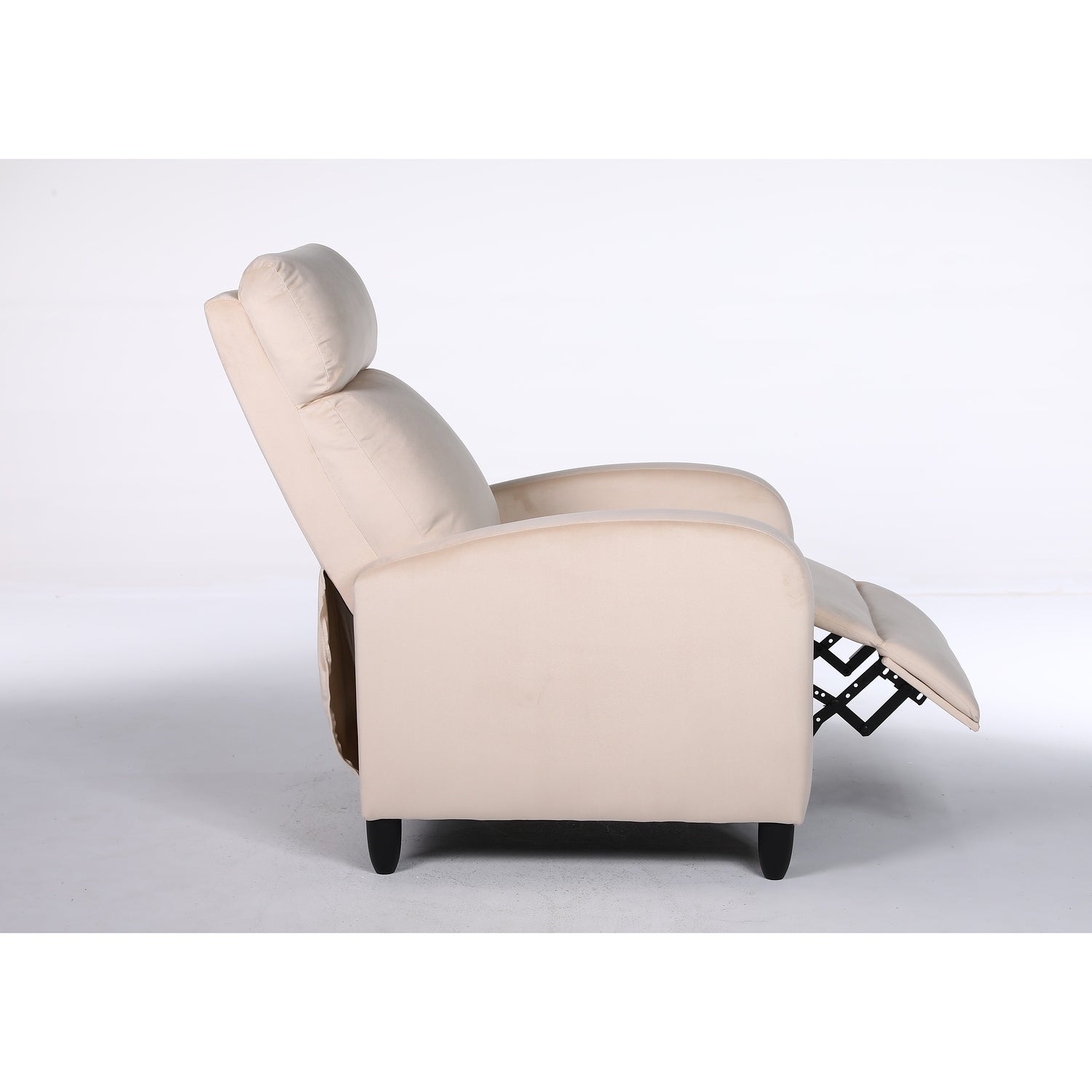 Πολυθρόνα Ανακλινόμενη ArteLibre ATRIA Εκρού Βελούδο 67.5x90x104cm - Hippiehome.gr