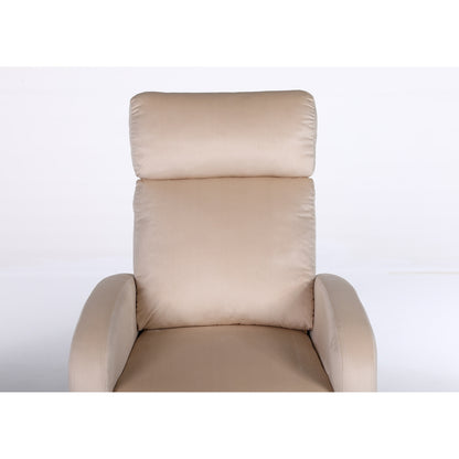 Πολυθρόνα Ανακλινόμενη ArteLibre ATRIA Εκρού Βελούδο 67.5x90x104cm - Hippiehome.gr