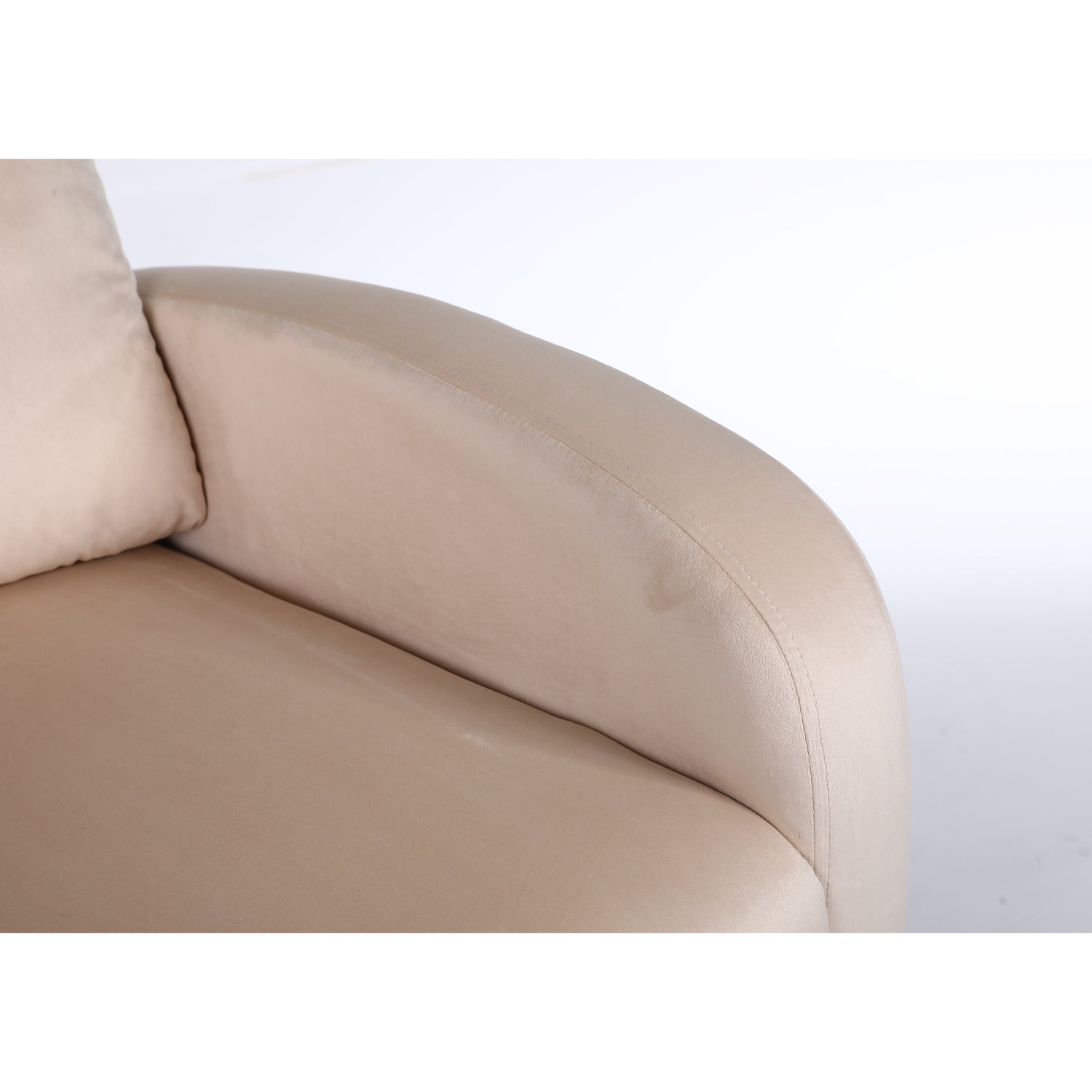 Πολυθρόνα Ανακλινόμενη ArteLibre ATRIA Εκρού Βελούδο 67.5x90x104cm - Hippiehome.gr