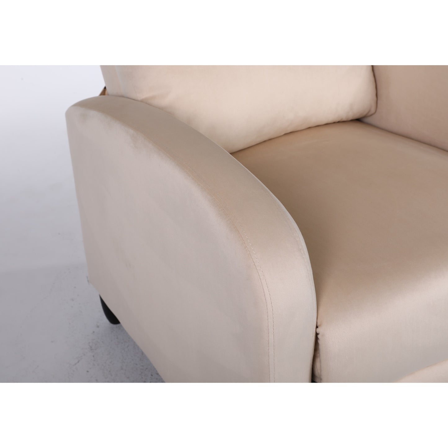 Πολυθρόνα Ανακλινόμενη ArteLibre ATRIA Εκρού Βελούδο 67.5x90x104cm - Hippiehome.gr