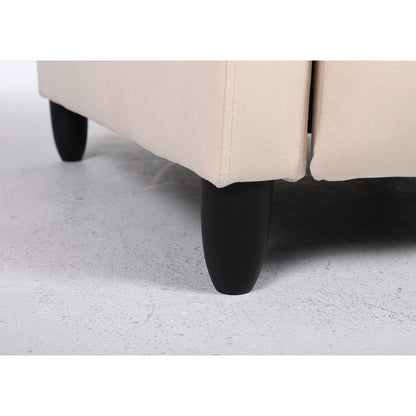 Πολυθρόνα Ανακλινόμενη ArteLibre ATRIA Εκρού Βελούδο 67.5x90x104cm - Hippiehome.gr