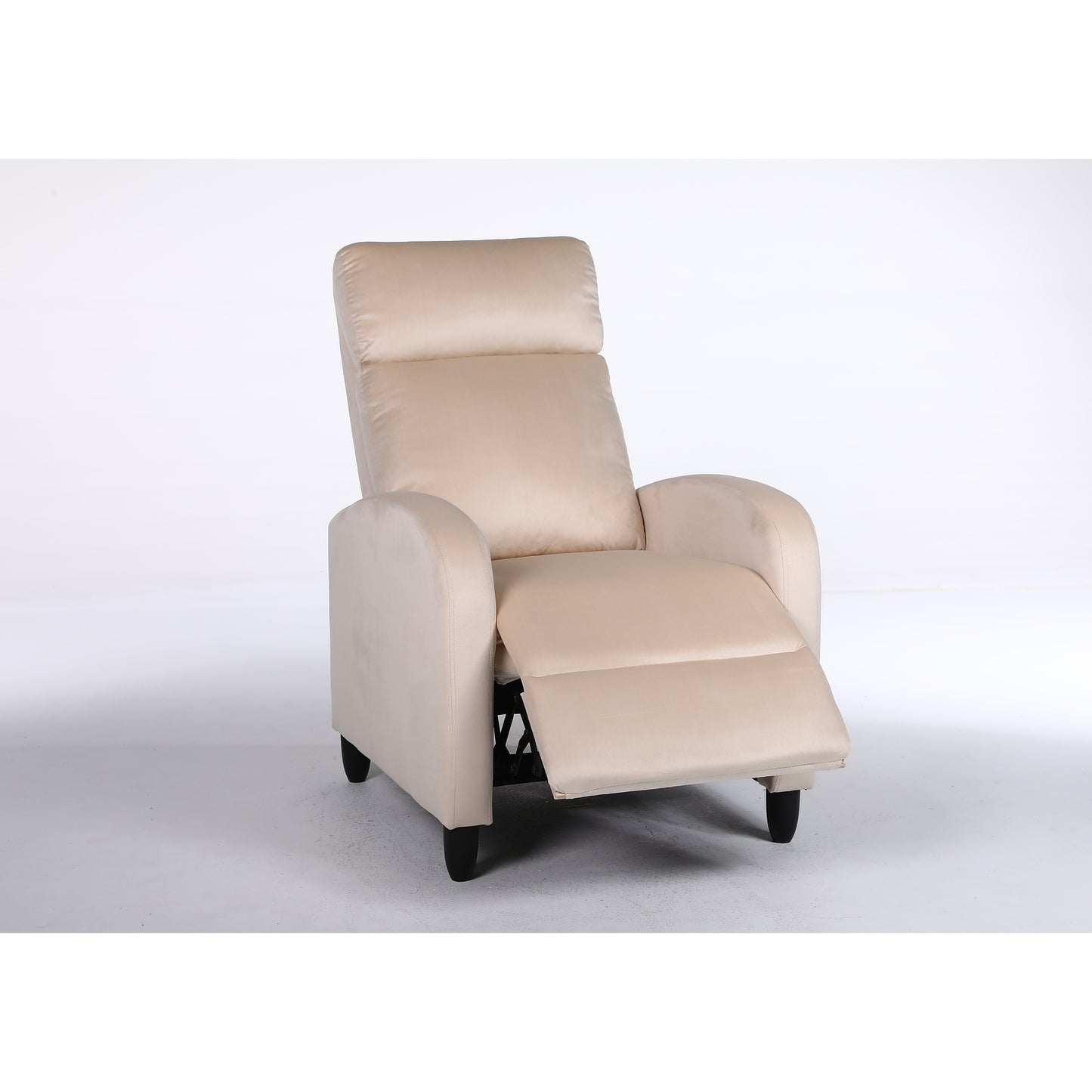 Πολυθρόνα Ανακλινόμενη ArteLibre ATRIA Εκρού Βελούδο 67.5x90x104cm - Hippiehome.gr