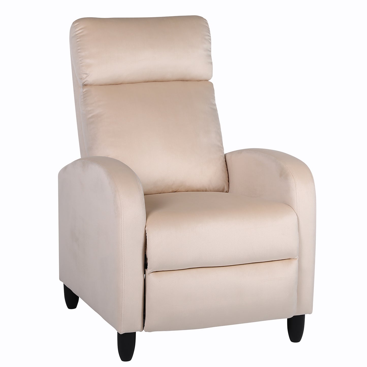 Πολυθρόνα Ανακλινόμενη ArteLibre ATRIA Εκρού Βελούδο 67.5x90x104cm - Hippiehome.gr