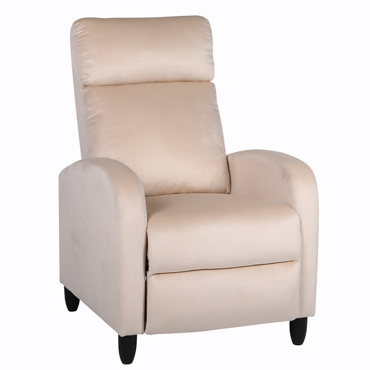 Πολυθρόνα Ανακλινόμενη ArteLibre ATRIA Εκρού Βελούδο 67.5x90x104cm - Hippiehome.gr