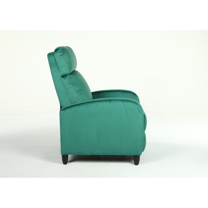 Πολυθρόνα Ανακλινόμενη ArteLibre ATRIA Πράσινο Βελούδο 67.5x90x104cm - Hippiehome.gr