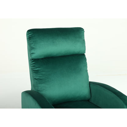 Πολυθρόνα Ανακλινόμενη ArteLibre ATRIA Πράσινο Βελούδο 67.5x90x104cm - Hippiehome.gr