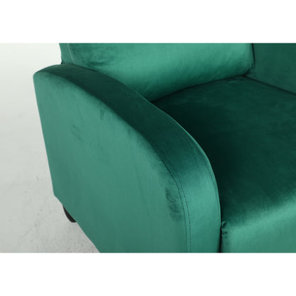 Πολυθρόνα Ανακλινόμενη ArteLibre ATRIA Πράσινο Βελούδο 67.5x90x104cm - Hippiehome.gr