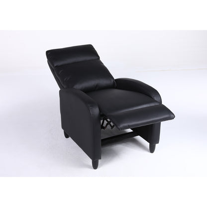 Πολυθρόνα Ανακλινόμενη ArteLibre ATRIA Μαύρο PU 67.5x90x104cm - Hippiehome.gr