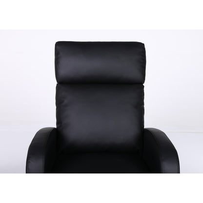 Πολυθρόνα Ανακλινόμενη ArteLibre ATRIA Μαύρο PU 67.5x90x104cm - Hippiehome.gr