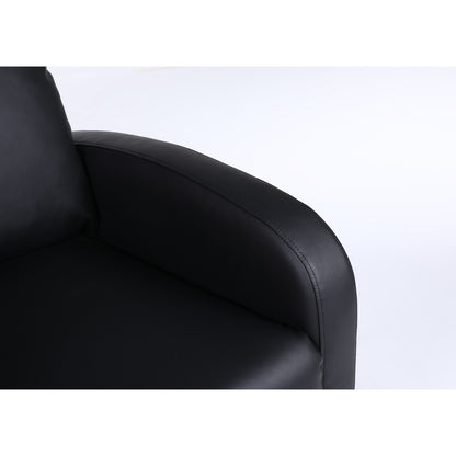 Πολυθρόνα Ανακλινόμενη ArteLibre ATRIA Μαύρο PU 67.5x90x104cm - Hippiehome.gr