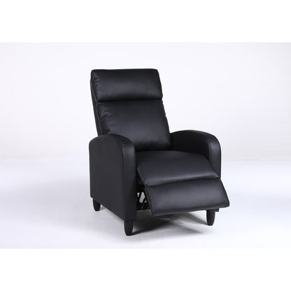 Πολυθρόνα Ανακλινόμενη ArteLibre ATRIA Μαύρο PU 67.5x90x104cm - Hippiehome.gr