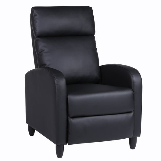 Πολυθρόνα Ανακλινόμενη ArteLibre ATRIA Μαύρο PU 67.5x90x104cm - Hippiehome.gr