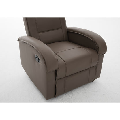 Πολυθρόνα Ανακλινόμενη ArteLibre CELAENO Καφέ PU 80x96x97cm - Hippiehome.gr