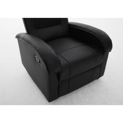Πολυθρόνα Ανακλινόμενη ArteLibre CELAENO Μαύρο PU 80x96x97cm - Hippiehome.gr