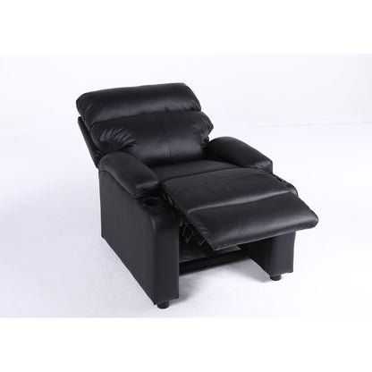 Πολυθρόνα Ανακλινόμενη ArteLibre RANA Μαύρο PU 80x95x103cm - Hippiehome.gr
