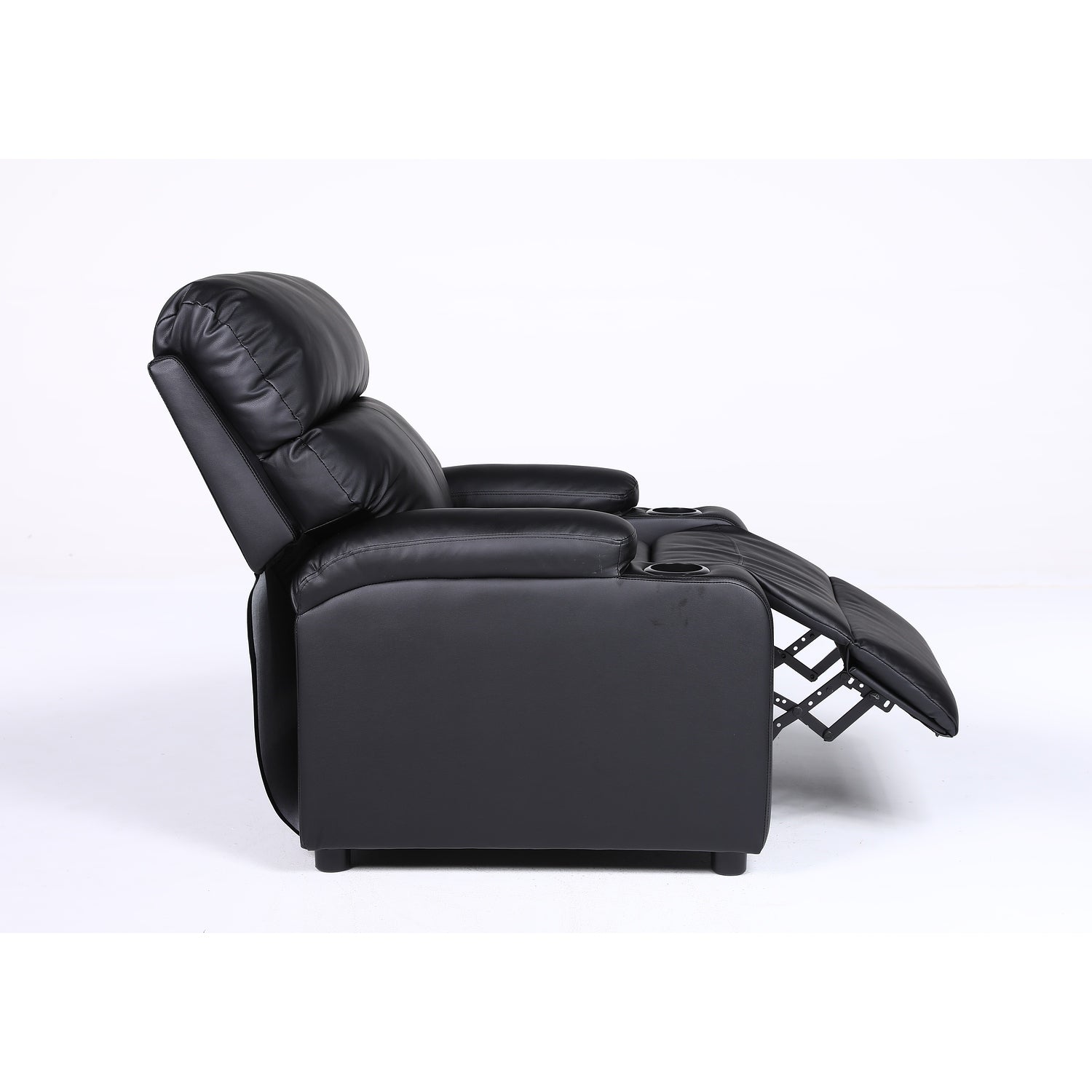 Πολυθρόνα Ανακλινόμενη ArteLibre RANA Μαύρο PU 80x95x103cm - Hippiehome.gr