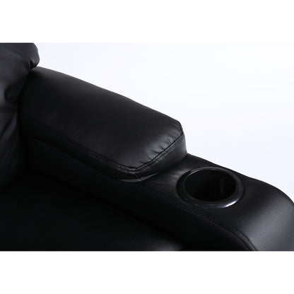 Πολυθρόνα Ανακλινόμενη ArteLibre RANA Μαύρο PU 80x95x103cm - Hippiehome.gr